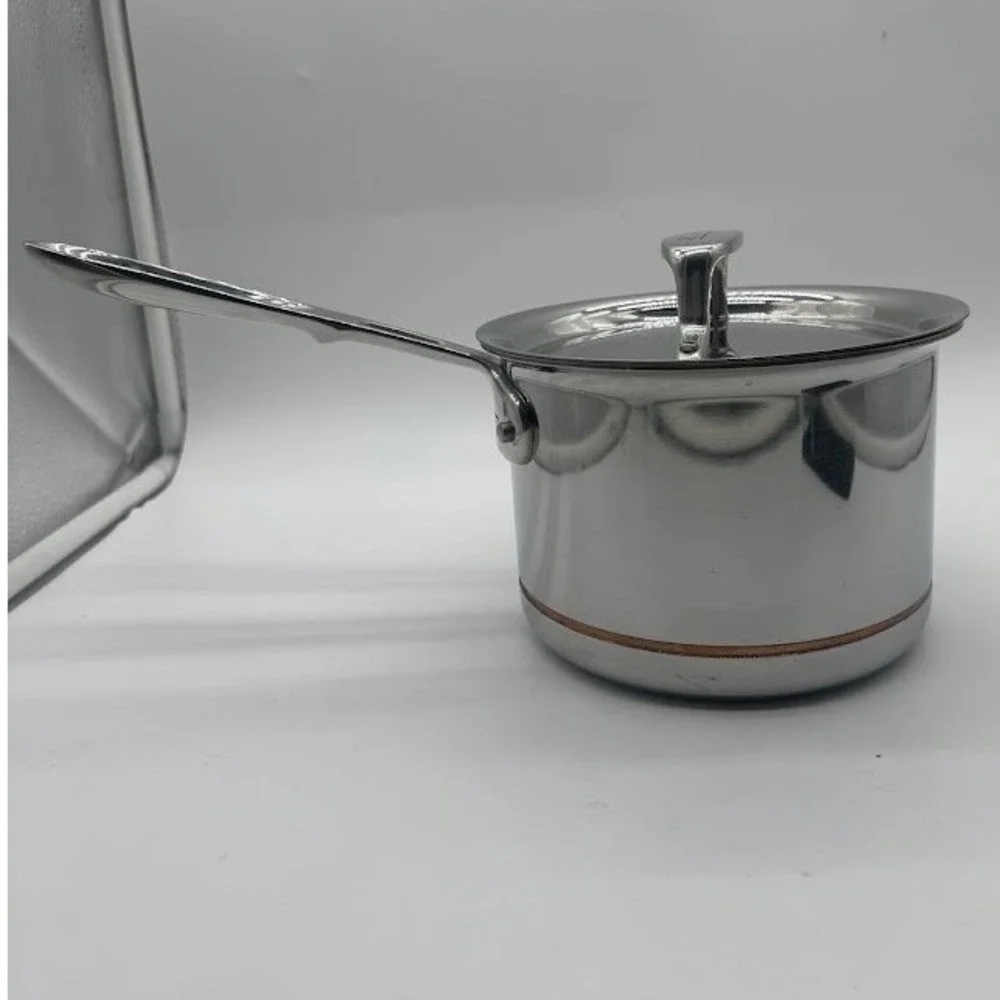 All-Clad Copper Core 2 Quart Saucepan with Lid Stainless Steel 5-Ply 3002221-01